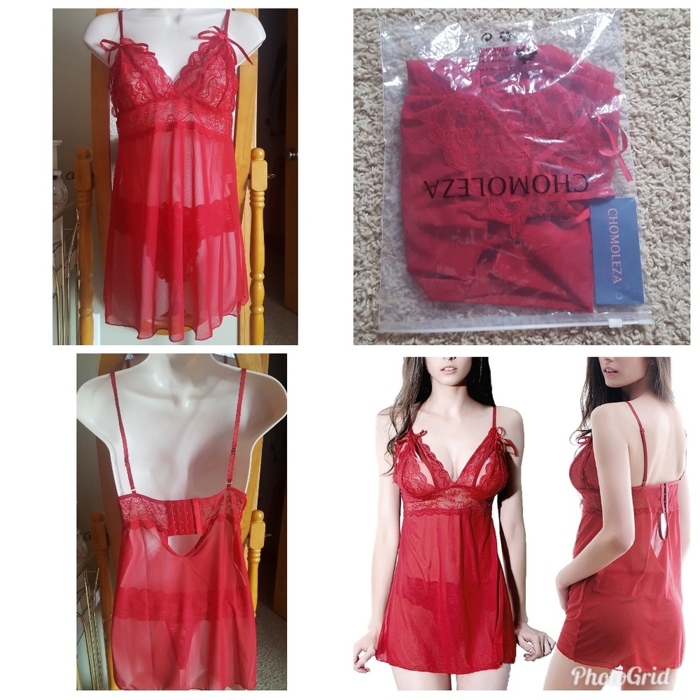 BABYDOLL V-NECK CHEMISE SEXY LINGERIE